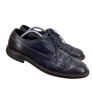 Hanover Master Flex USA Made VTG Black Wingtip Men's Sz 10‎ Leather Dress Shoes